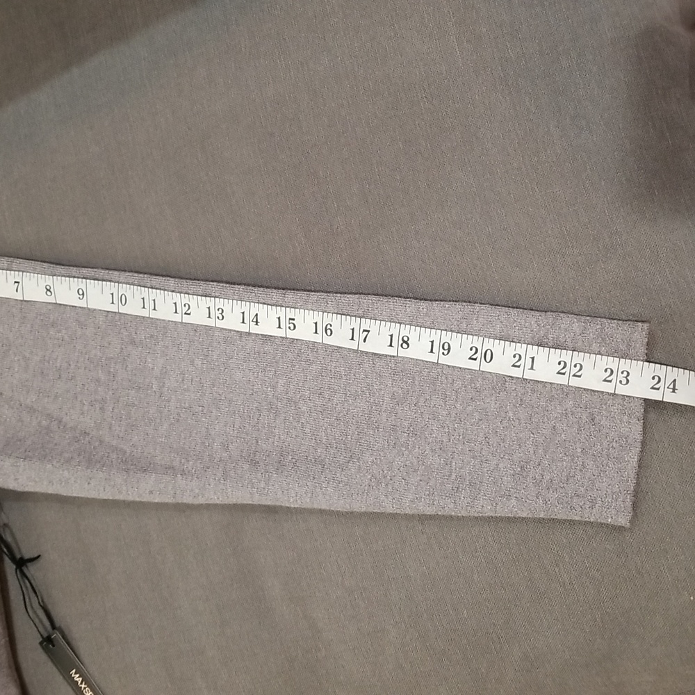 Max Sport Women Maxi Open Front Cardigan  Size L Gray Heather Abalone - Picture 10 of 12